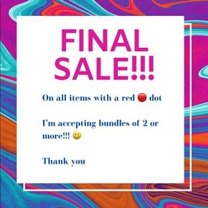 Final Sale on items with 🔴 are under $4-$5